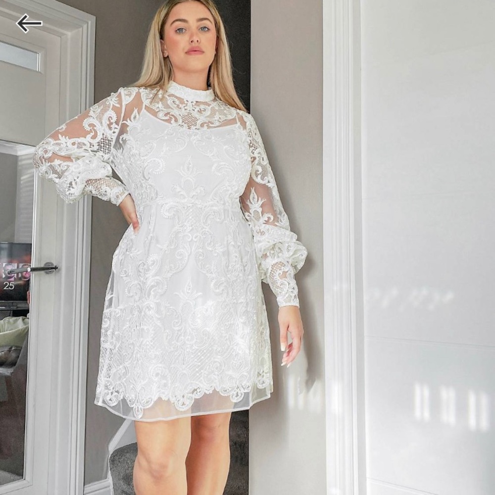 Asos Lace And Sequin Dress